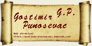 Gostimir Punoševac vizit kartica